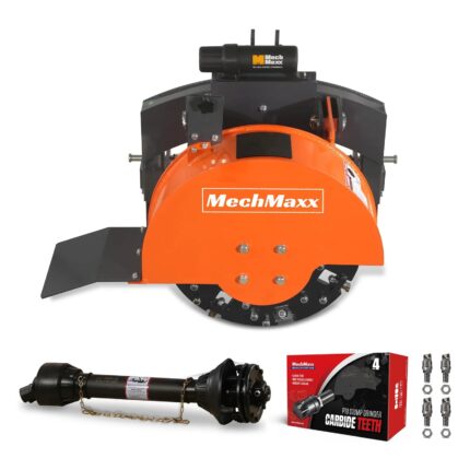 3-Point PTO Stump Grinder with 34 Carbide Teeth (PTO Shaft Slip Clutch Included), for 15-45HP Tractor, SG24