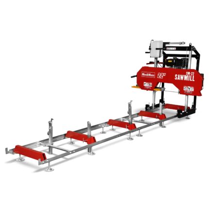 22" Portable Sawmill, 224cc 7HP DUCAR Gasoline Engine, 20" Board Width, 13' Track Length , SM-22